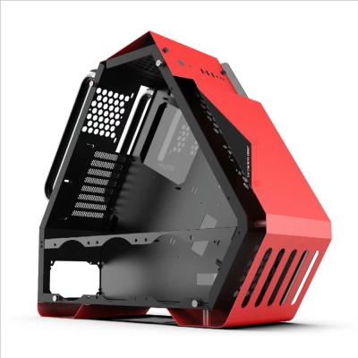 China T9 Game Computer Case 3D Water Cooling Aluminum Hexagon Computer Desk Case for sale