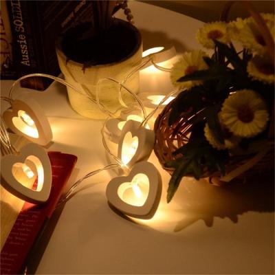 China Heart Lights Battery Powered Led Heart Valentine's Day Decoration Holiday Fairy String Light for sale