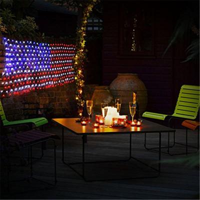 China National Flag Curtain Lights Party Decoration IP44 Waterproof National Flag Christmas American Holiday Led Curtain Lights for sale