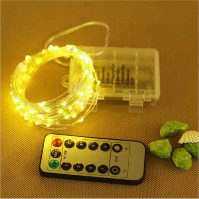 China Battery Operated PVC and Copper Wire Waterproof with Timer 8 Modes 33ft Copper Wire Remote Control Christmas Lights for sale