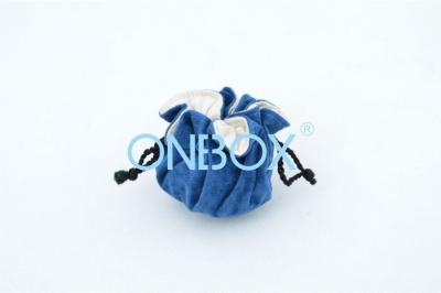 China Elegant Velvet drawstring jewelry pouch / jewelry travel pouch bags with elegant stitching for sale