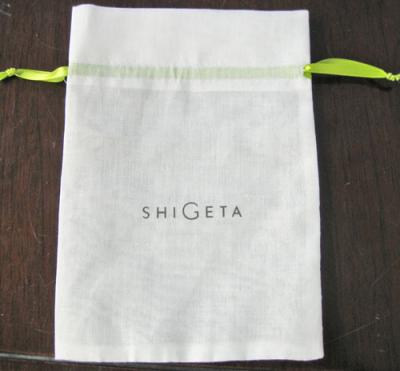 China Recycled 100% Cotton Drawstring Pouch for sale