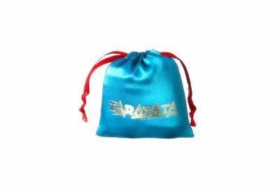 China Blue Jewelry Drawstring Pouch Gift Packing , Proof Moisture 10cm x 12cm for sale