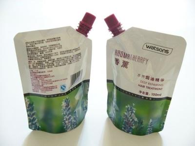 China Comestics Heat Seal Spouted Pouches Bag with Spout / Cap , Flexible Liquid Packaging for sale