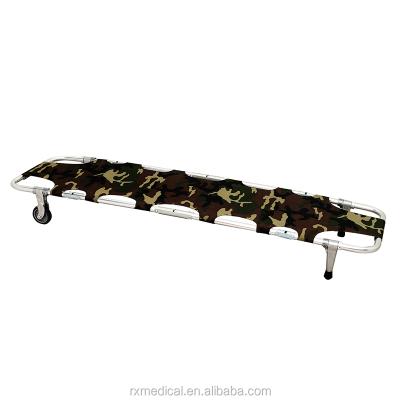 China Hospital Aluminum Portable Folding Stretcher Dimensions Military Folding Stretcher for sale