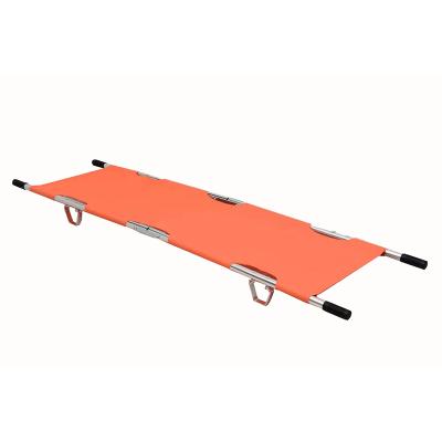 China Aluminum Alloy Double Folded Folding Aluminum Stretcher Stretcher for sale