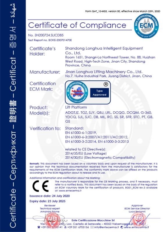 CE - Shandong Longhua Intelligent Equipment Co., Ltd.