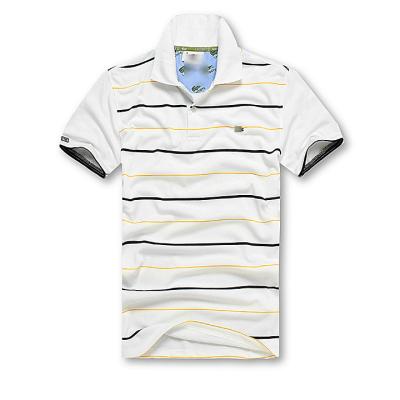 China Wholesale Anti-Pilling Mens Short Sleeve T-shirt Lapel Striped POLO T-Shirts for sale