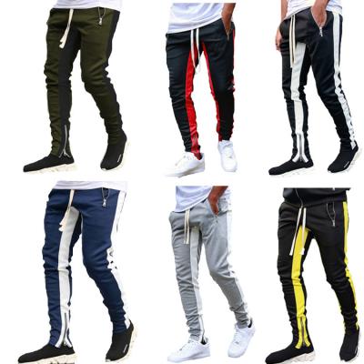 China Nylon Europe/Cotton Muscle Brothers Europe and America Casual Foot Zipper Low Mouth Pants Large Size Men's Sports for sale