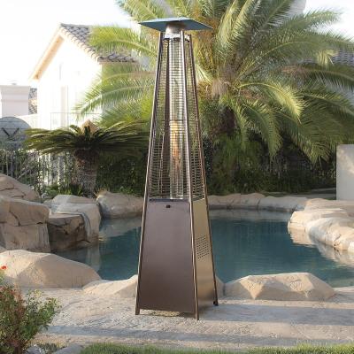 China Ebay Stocked 13 KW Street Gas Flame Patio Heater Triangle For Sale With Dancing Flame for sale