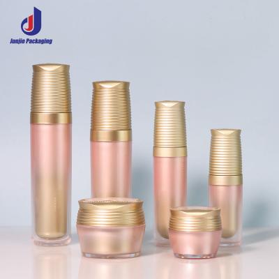 Cina Bottiglia di plastica rotonda acrilica 30ml 50ml 100ml 120ml Bottiglia di lozione crema per imballaggi cosmetici in vendita