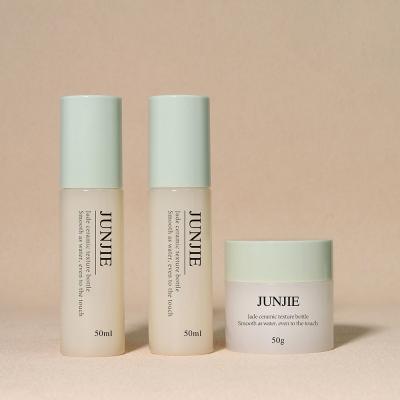 China Green Jade Face Toner Bottle Customized Plastic Bottles And Jars For Cosmetic Packaging for sale