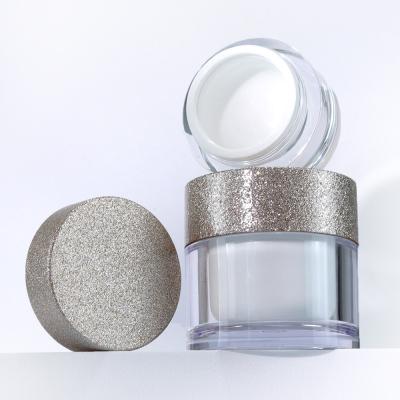 China 50g 15g 8g Clear Acrylic Plastic Cream Jar With Lid for Cosmetic Packaging for sale