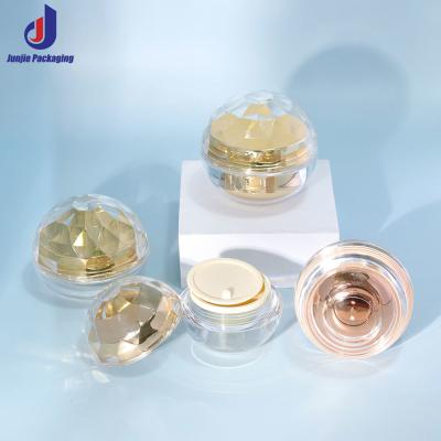 China Luxury Facial Cream Jar 15g 20g 30g 50g Plastic Cosmetic Jars for Skincare Serum for sale