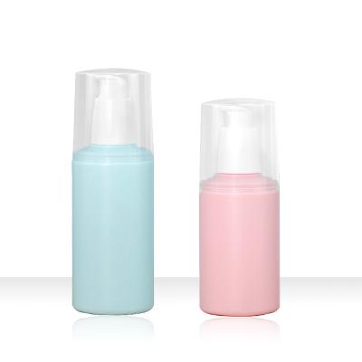 China 100 ml 120 ml garrafas recarregáveis garrafas plásticas quadradas spray cosmético com colar HDPE à venda