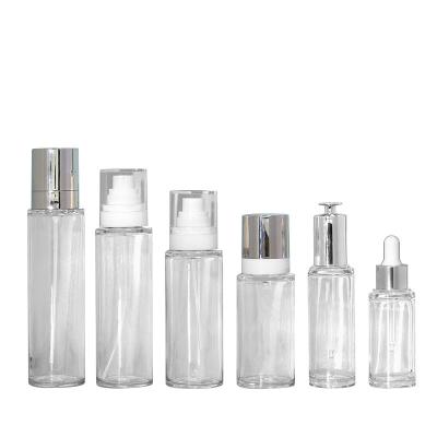 China Garrafa de sabão de espuma de plástico 30 ml 55 ml garrafa de goteador transparente personalizada para embalagens cosméticas à venda