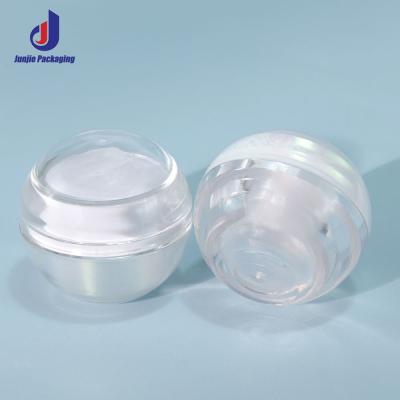 China Plastic Cosmetic Cream Jar Kleine 5g Cream Jar Dubbele laag Met PS kraag Te koop