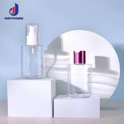 China 30ml 50ml 100ml PET Spray Bottle Luxury Empty Refillable Bottle With Wooden Cap for sale