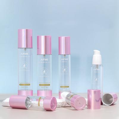 China Botellas sin aire de 60 ml Botella de spray de aceite esencial rosa transparente con impresión de logotipo personalizado en venta