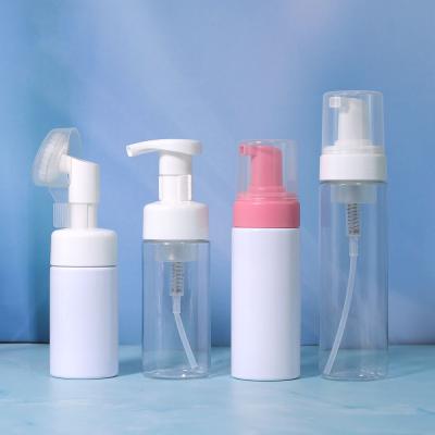 China Sealing Type White Plastic Shampoo Bottles 100ml - 200ml Foam Pump Bottle With Foam Pump Head for sale