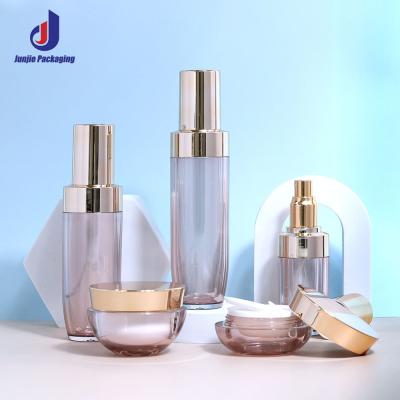 China Acrylic Industrial Cosmetic Lotion Pump Bottle , Essential Oil Bottle With Collar Material for sale