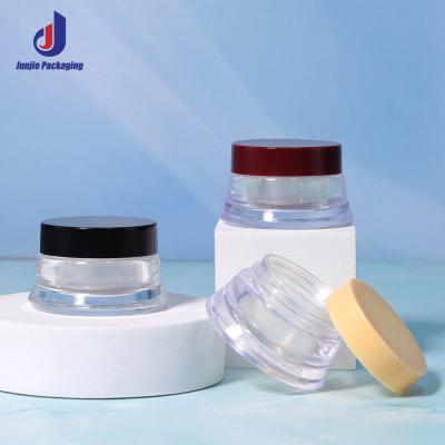 China Jarrón de loción de vidrio vacío de 50G para cosméticos PS Material de crema recargable personalizado Jarrón de mantequilla corporal en venta