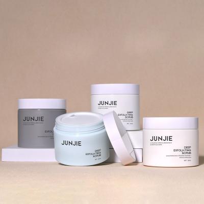 China Silk Screen Printing 80-200g Large Container Scrub Cream Body Butter Cream Environment-Friendly Double Wall Jar Plastic Wide Jars for sale