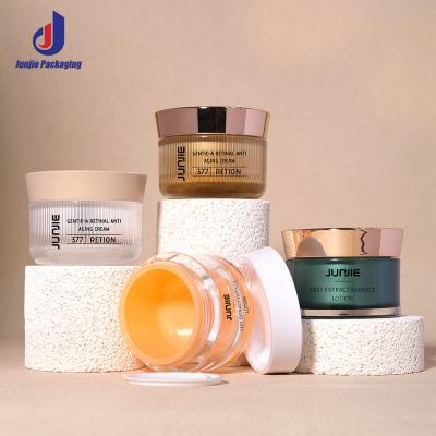 China Printing Handling UV Printing 50ml Double Wall Acrylic Plastic Jar for Body Scrub Cream for sale