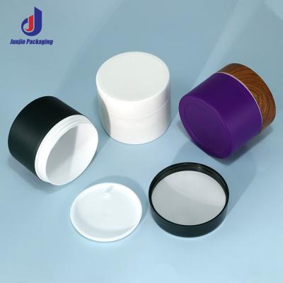 China Acceptable Customer's Logo Simple Custom PP Plastic Face Cream Double Layer Eye Cream Moisturizer Cosmetic Jar Containers for sale