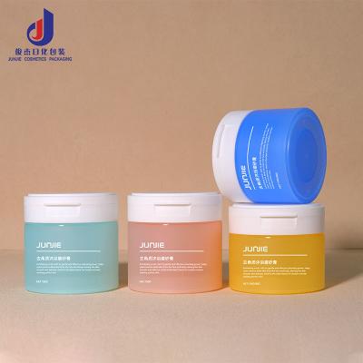 China 100g 120g Custom Cosmetic Jar Empty Plastic Jars With Lids And Plastic Cap for sale