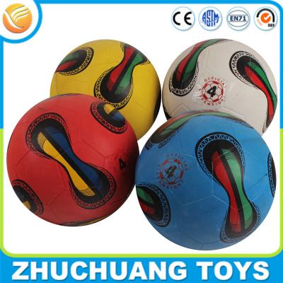 China size 4 hollow rubber bouncy soccer balls footballs for sale