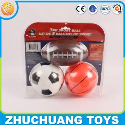 China 3 pk grippy football basketball soccer ball sport ball set for sale