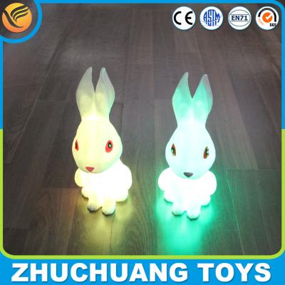 China clear plastic rabbit coin bank LED light for sale for sale