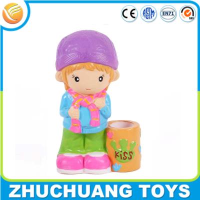 China lovely cartoon girl kids plastic wholesale piggy banks for sale