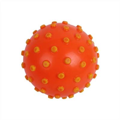 China Eco-friendly pvc soft inflatable two color massage ball with dots for sale