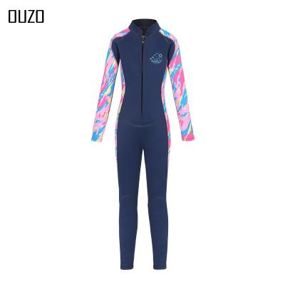 China New Arrival 2.5mm Anti-UV Front Zip Children Diving Suit One Piece Neoprene Kids Wetsuit for Surfing for sale