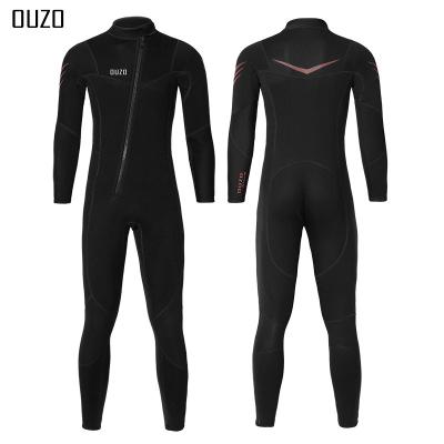 China Mens 3mm Neoprene Wetsuits Long Sleeve One Piece Surf Anti-UV Couples Dive Wear Hoodless Back Zip Scuba Diving Suit for sale