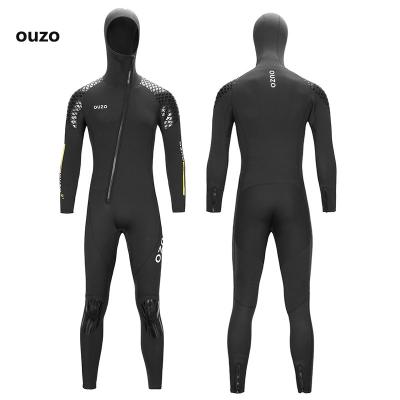 China Anti-UV hooded 3mm wetsuit for surfing sports and keeping warm while surfing and diving men's jellyfish suit for sale