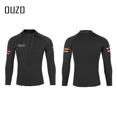 China OUZO Anti-UV Wetsuit Separate 1.5mm Diving Top Men and Women Long Sleeve Coat Winter Surfing Swimsuit Sun Protection Cold for sale