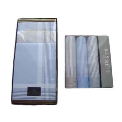 China Stripe Customized Cotton Men's Handkerchief In Box for sale