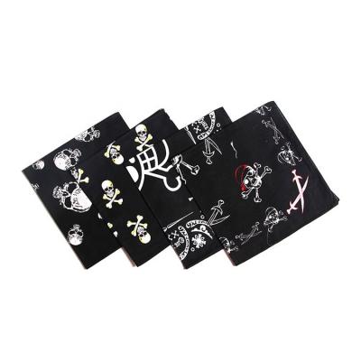 China Head Wrapping / Sportswear / Out Door Activities Customized Skull Printing Cotton Motorcycle Head Wraps Bandana for sale