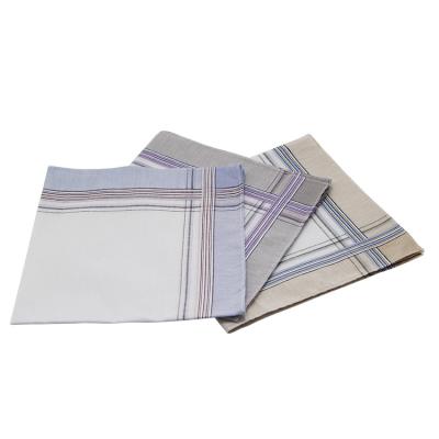 China Soft Custom Printed Classic Style Mens Yarn Dyed Cotton Handkerchief for sale