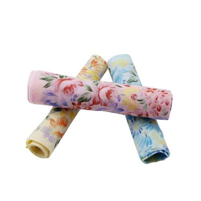 China Logo Services Soft Cotton Ladies Soft Custom Handkerchiefs for sale