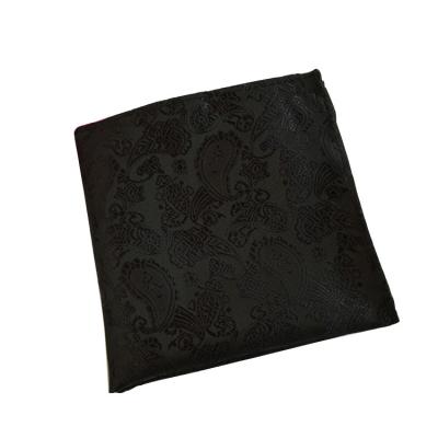 China Polyester Handsome Custom Made Men's Popular Personalized Black Suit Handkerchief Soft for sale