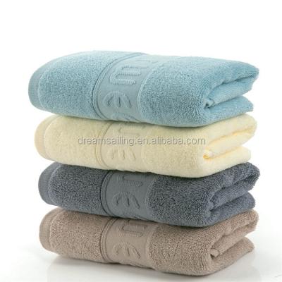 China Zero Pollution Compressed Plus Thick Hotel Cotton Towel Bath Towels With Embroidery Custom Logo for sale