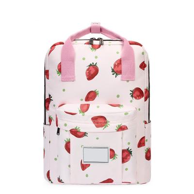 China 2021 Large Capacity Fruit Printing Book Backpack School Bag Girl Travel Waterproof Warm Waterproof Cute Bagpack Teenagers Student for sale