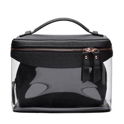 China Fashion Customized Transparent Mirror Cosmetic Bag PVC Ladies 3 In 1 Cosmetic Bag Set for sale