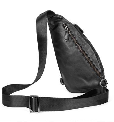 China Water Proof Factory Supply Quality Designer Direct Waist Bags PU Leather Sling Shoulder Men's Chest Bag for sale