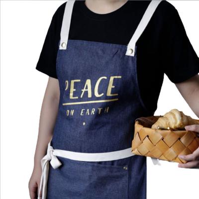 China New Design Fashion Oil Proof Cleaning Cafe Kitchen Waterproof Breathable Adjustable Apron Durable Bartender Apron for sale