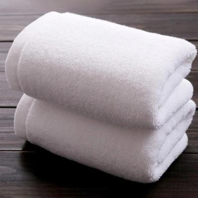 China White Hotel Bath Towels Logo Embroidered Spa Body Wrap Luxury Cotton Hypoallergenic Towel Custom Made Towels Bulk for sale